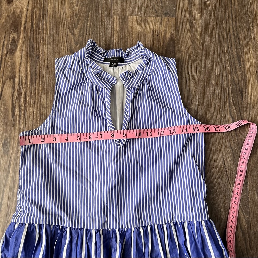 J.Crew Sleeveless Tiered Popover Dress in Mixed Stripe - Picture 13 of 14